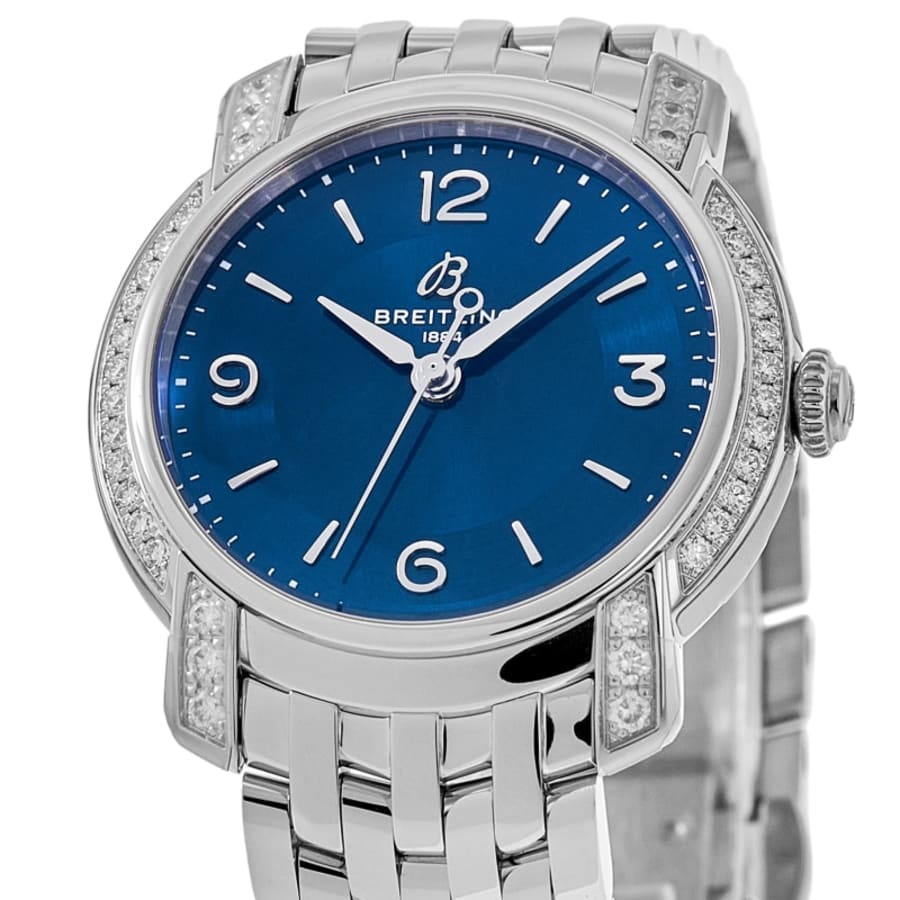 Breitling Premier Lady 32 Diamond Blue Dial Stainless steel Women's Watch A77330671C1A1