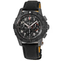 Breitling Avenger B01 Chronograph 44 Night Mission Chronograph Black Dial Leather Strap Men's Watch SB0147101B1X1