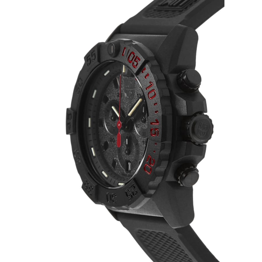 Luminox Navy Seal Chronograph Black Dial Black Rubber Strap Men's Watch XS.3581.EY