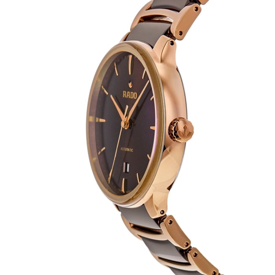 Rado Centrix Automatic Brown Dial Two-Tone Ceramic & Stainless Steel Unisex Watch R30017302