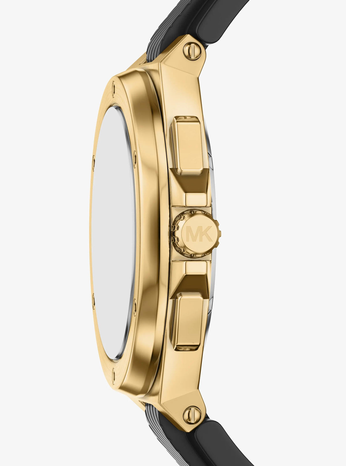 Oversized Lennox Gold-Tone and Silicone Watch