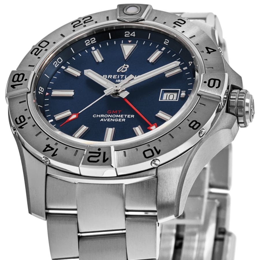 Breitling Avenger Automatic GMT 44 Blue Dial Stainless Steel Men's Watch A32320101C1A1