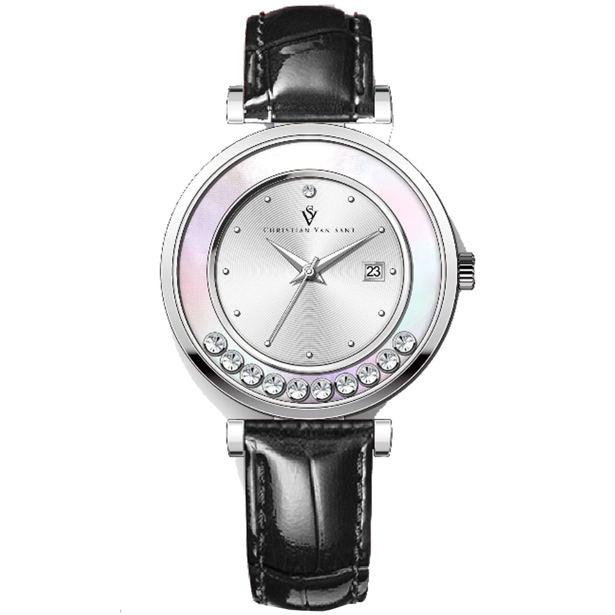 Christian Van Sant Women's Bria Silver Round 40mm
