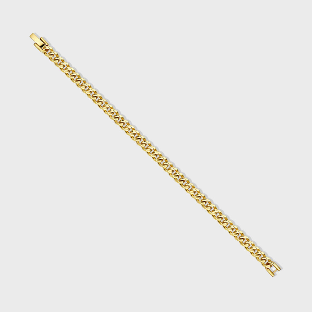 Women's Cuban + Franco Bracelet Stack (Gold)