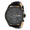 Men's Quartz Chronograph Nylon Strap Watch In Black/black