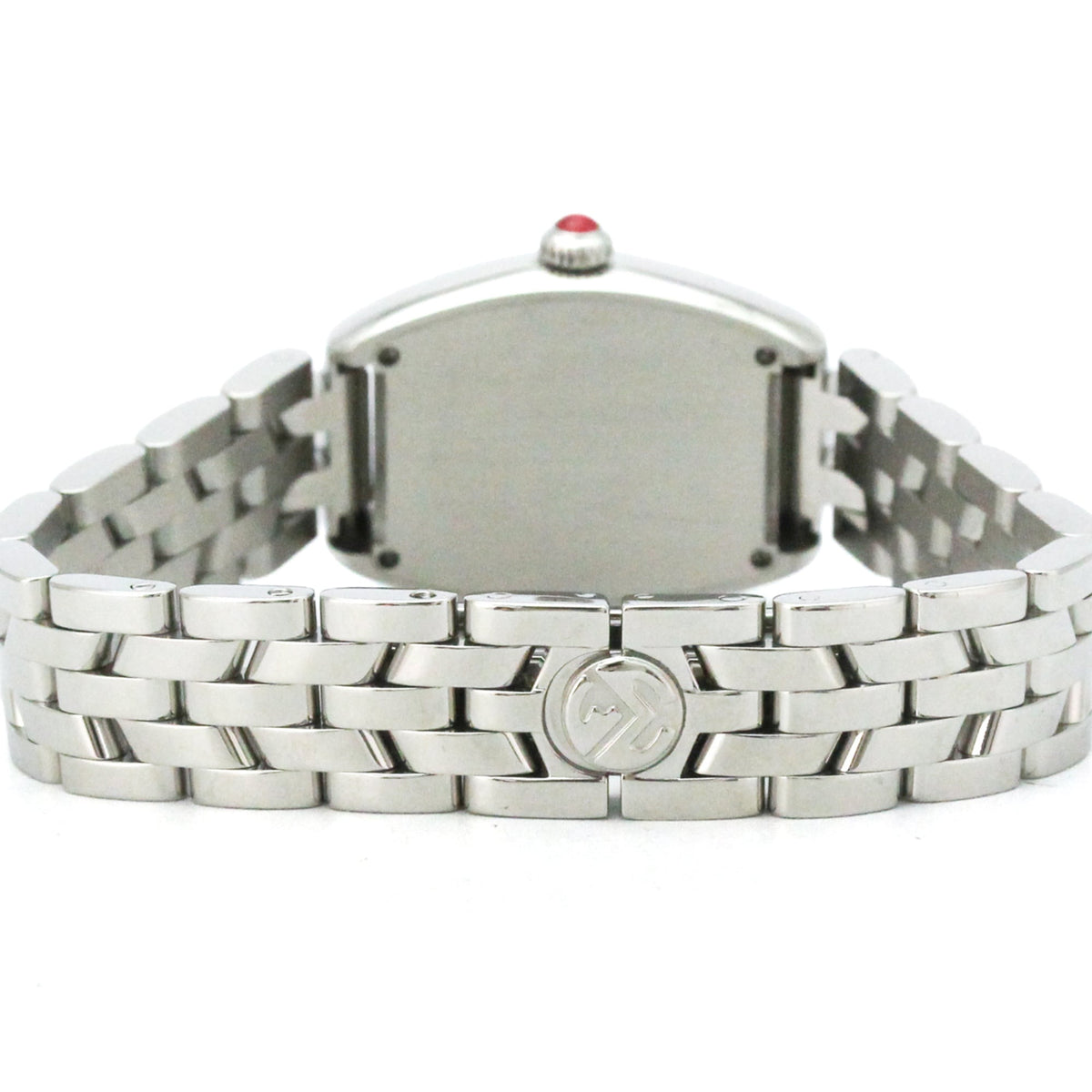Franck Muller Cintree Curvex Quartz gold And Crocodile With Diamond Bezel Watch (Pre-Owned)