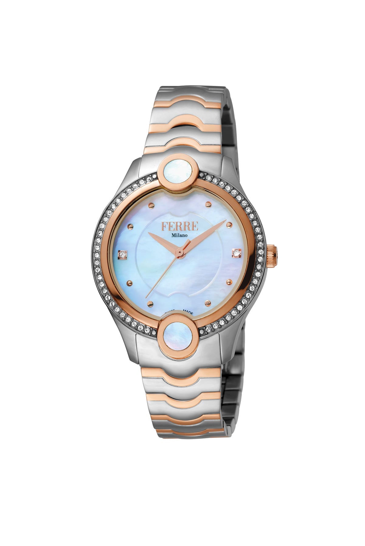 Ferre Milano Women's White MOP Dial Stainless Steel Watch
