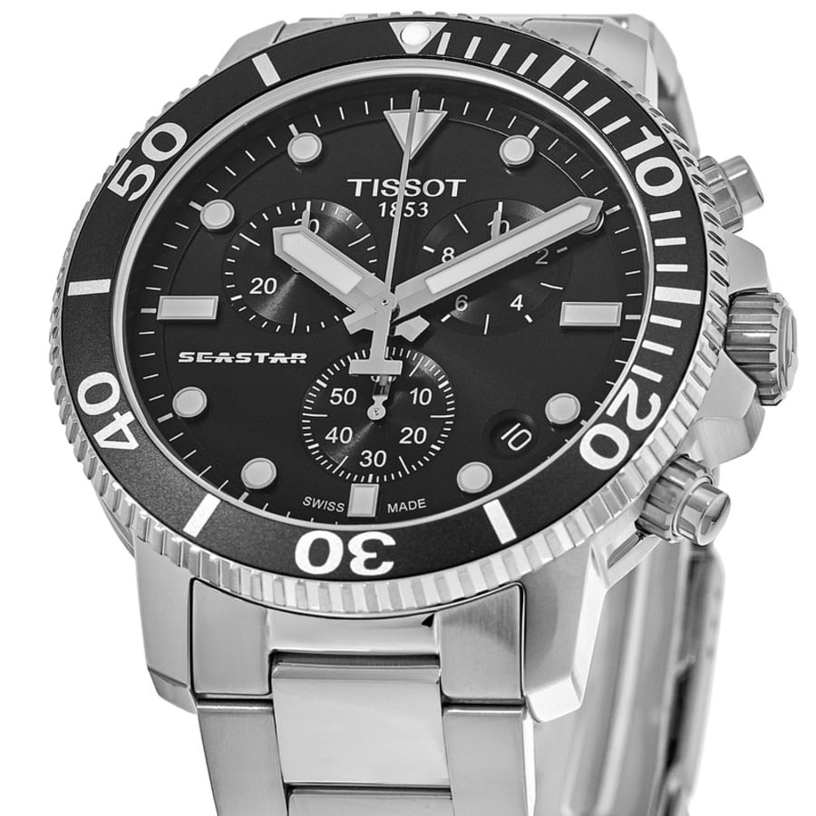 Tissot Seastar 1000 Chronograph Black Dial Stainless Steel Men's Watch T120.417.11.051.00
