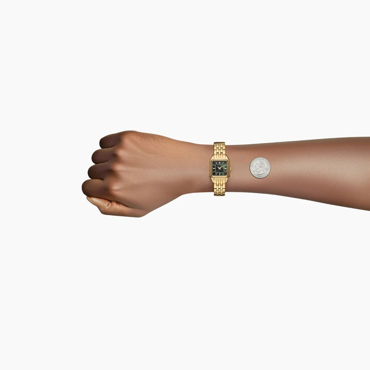 DORADO Satin Square Watch - Green