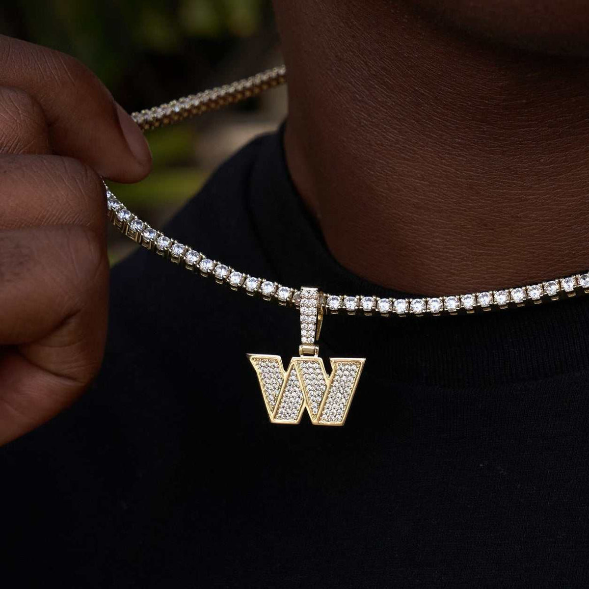 Washington Commanders Official NFL Micro Logo Pendant- Yellow Gold