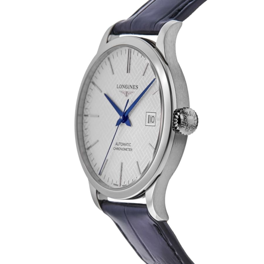 Longines Automatic Silver Dial Leather Strap Men's Watch L2.821.4.18.2