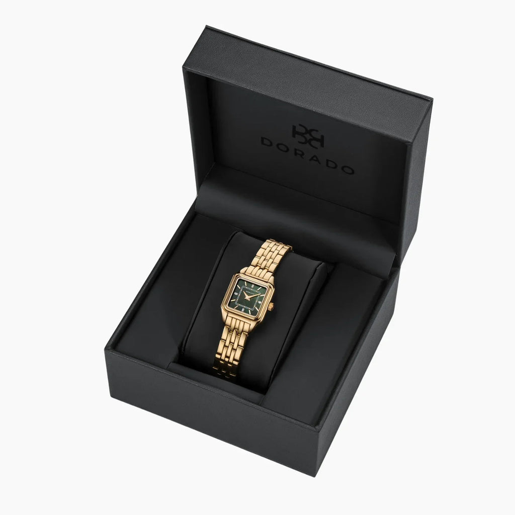 DORADO Satin Square Watch - Green