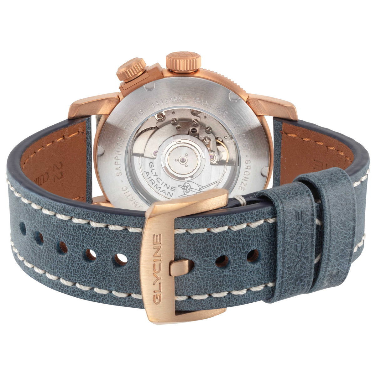 Glycine Men's Airman Contemporary Bronze GMT 44mm Automatic Watch