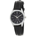 Casio Women’s Black Dial Analog Watch with Black Leather Strap - LTP-V005L-1BUDF