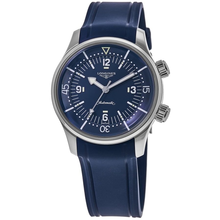 Longines Legend Diver Automatic Blue Dial Rubber Strap Unisex Watch L3.764.4.90.9