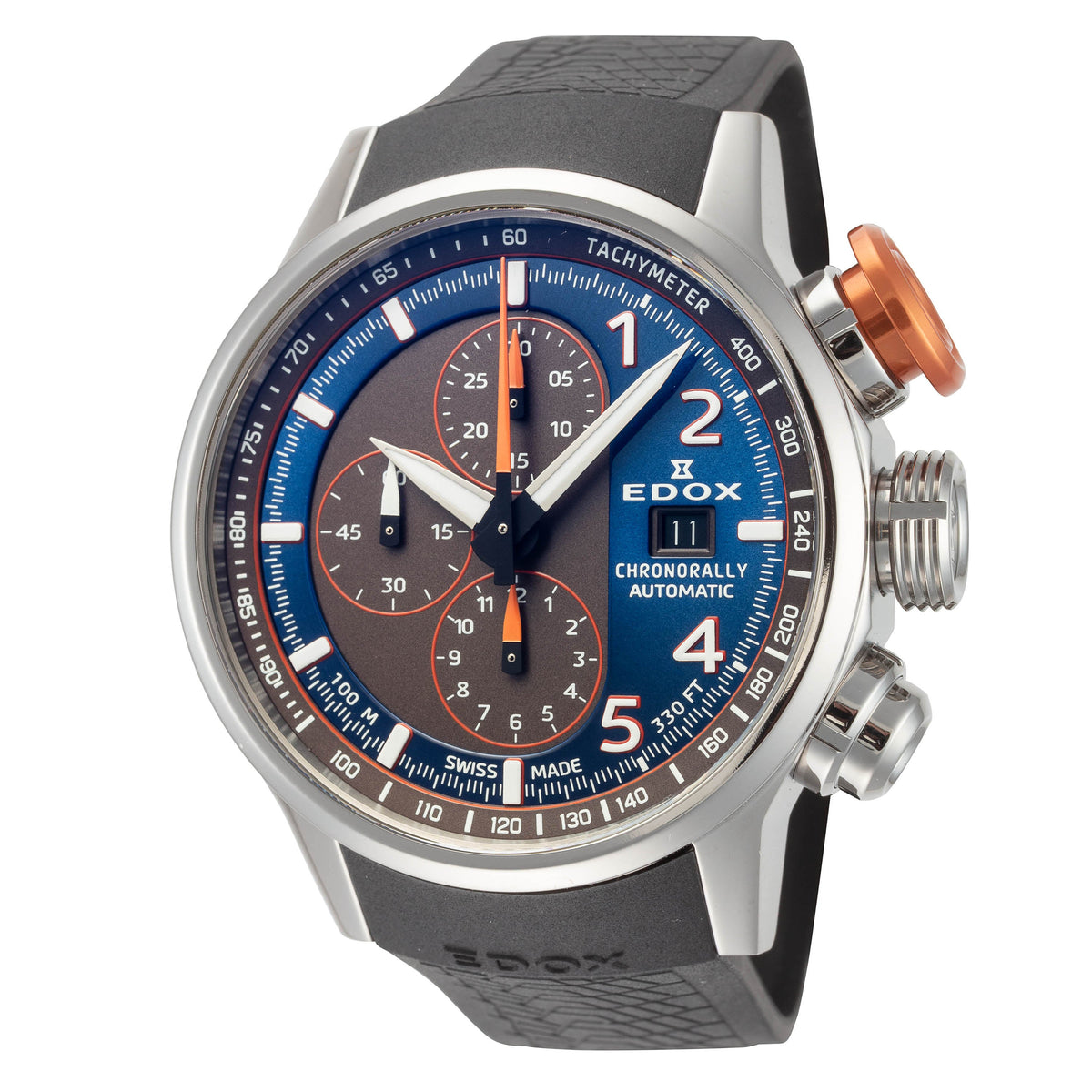 Edox Men's Chronorally 45mm Automatic Watch