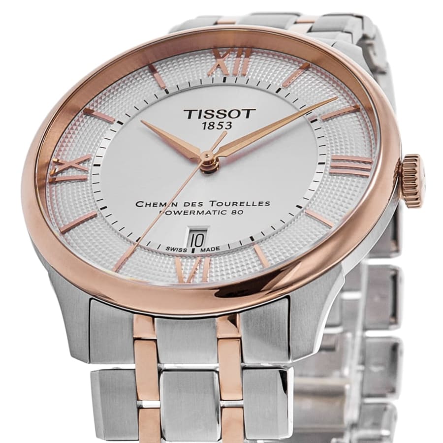 Tissot Chemin Des Tourelles Powermatic 80 42mm Automatic Silver Dial Two-Tone Stainless Steel Men's Watch T139.407.22.038.00