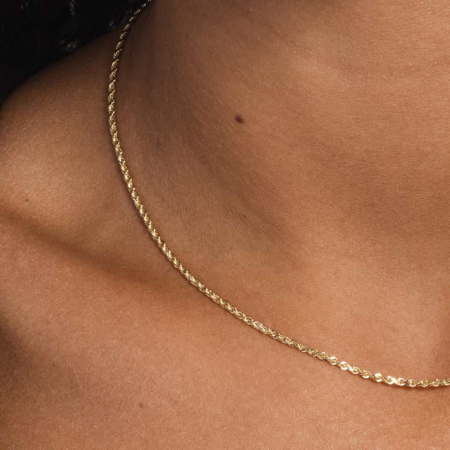 Solid Gold Rope Chain (1.5mm)