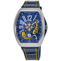 Franck Muller Vanguard Limited Edition 41mm Yachting Koi Blue Dial Rubber & Leather Strap Men's Watch V 41 YT SC DT JA AC BL