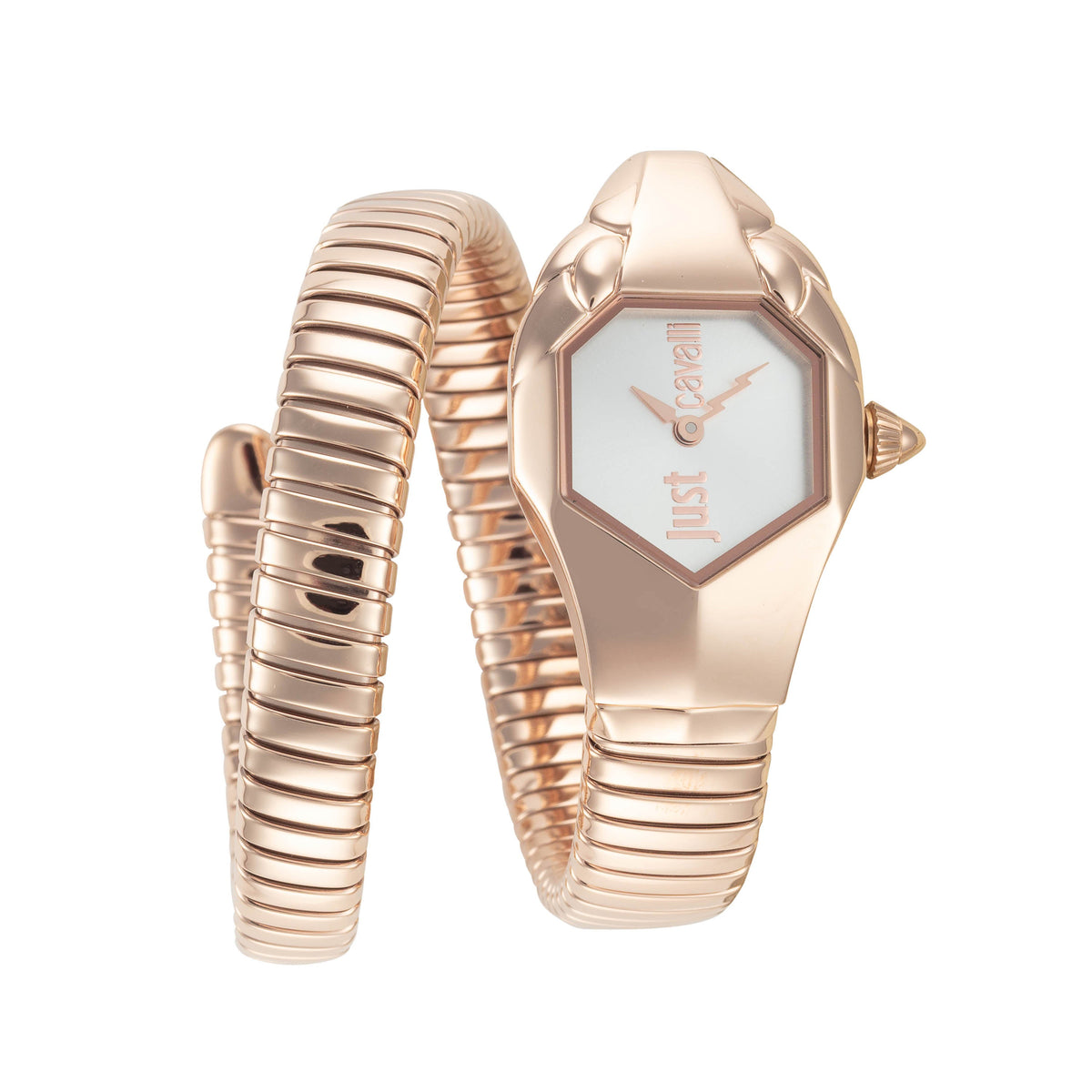 Just Cavalli Women's Signature Snake 22mm Gold Tone Quartz Watch
