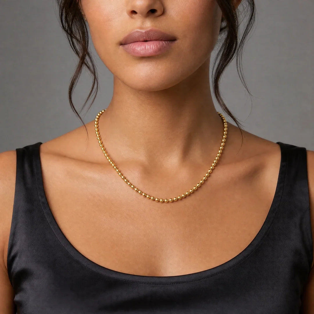 Women's Ball Chain (Gold) - 5mm