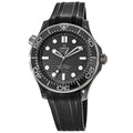 Omega Seamaster Diver 300M Black Dial Rubber Strap Men's Watch 210.92.44.20.01.001