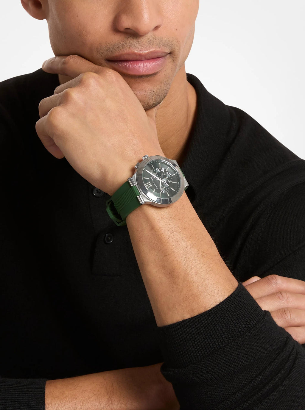 Oversized Billie Gunmetal and Silicone Watch