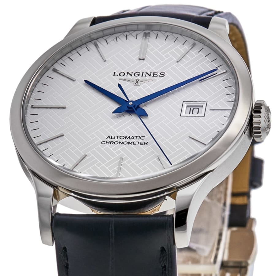 Longines Automatic Silver Dial Leather Strap Men's Watch L2.821.4.18.2