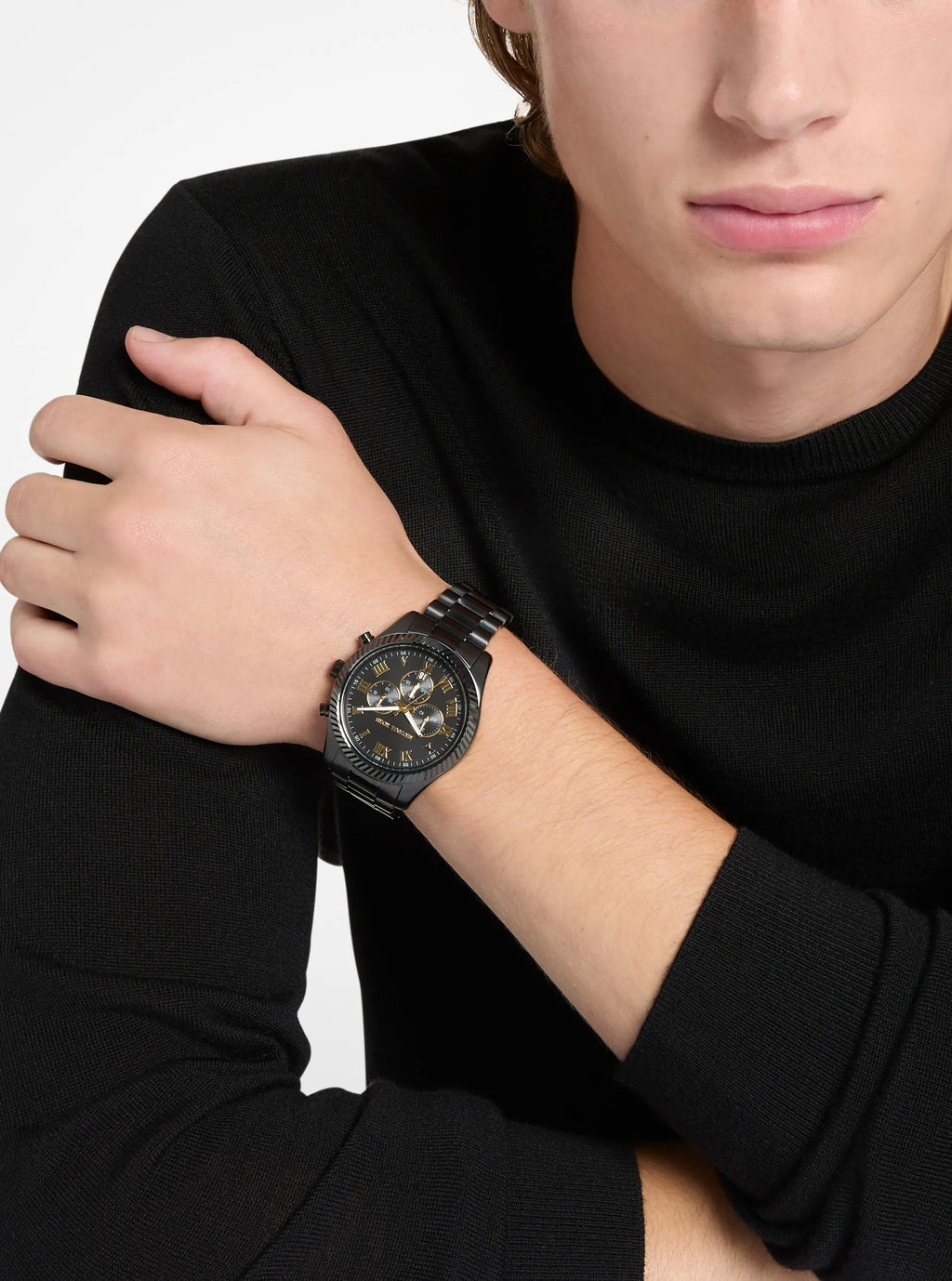 Oversized Lexington Black-Tone Watch