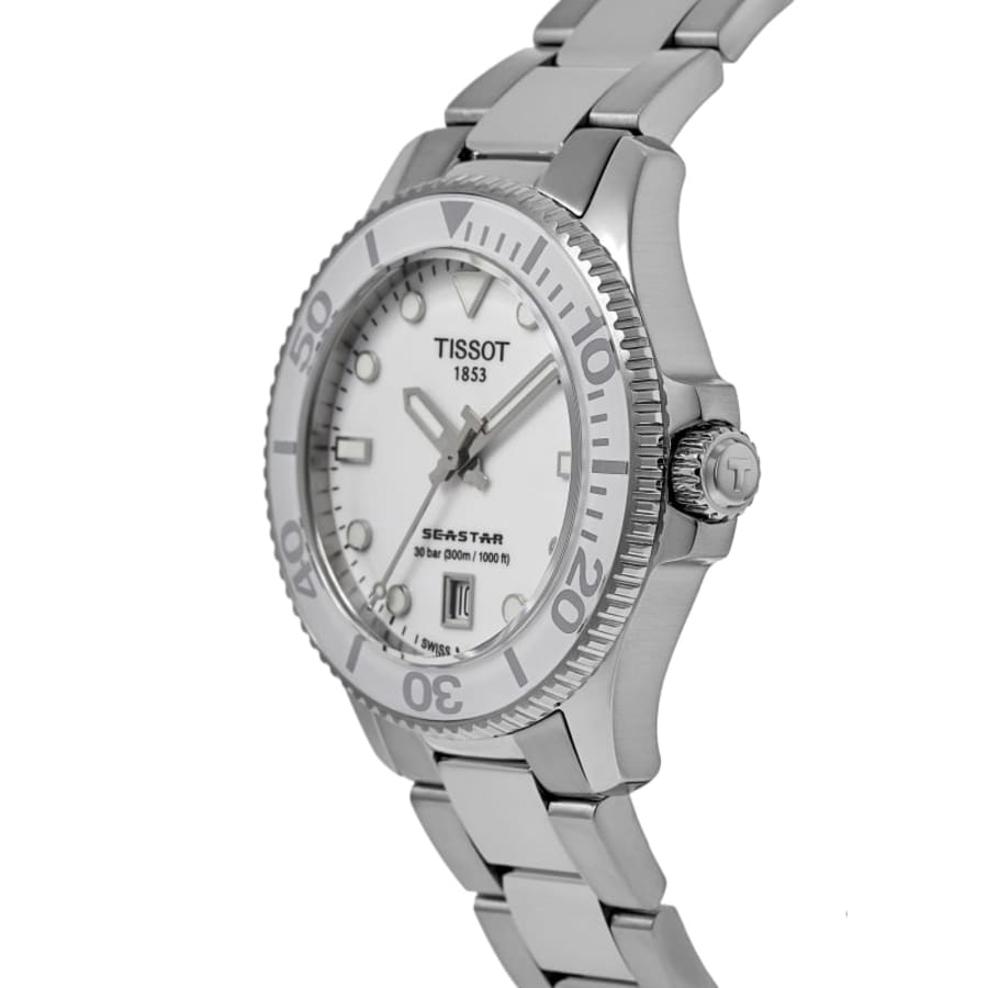 Tissot Seastar 1000 White Dial Steel Unisex Watch