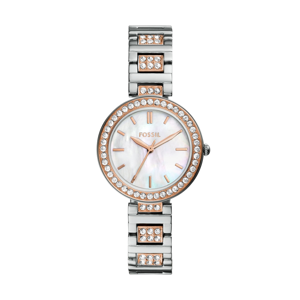 Fossil Women's Karli 32mm Three-Hand, Silver-Tone Alloy Watch