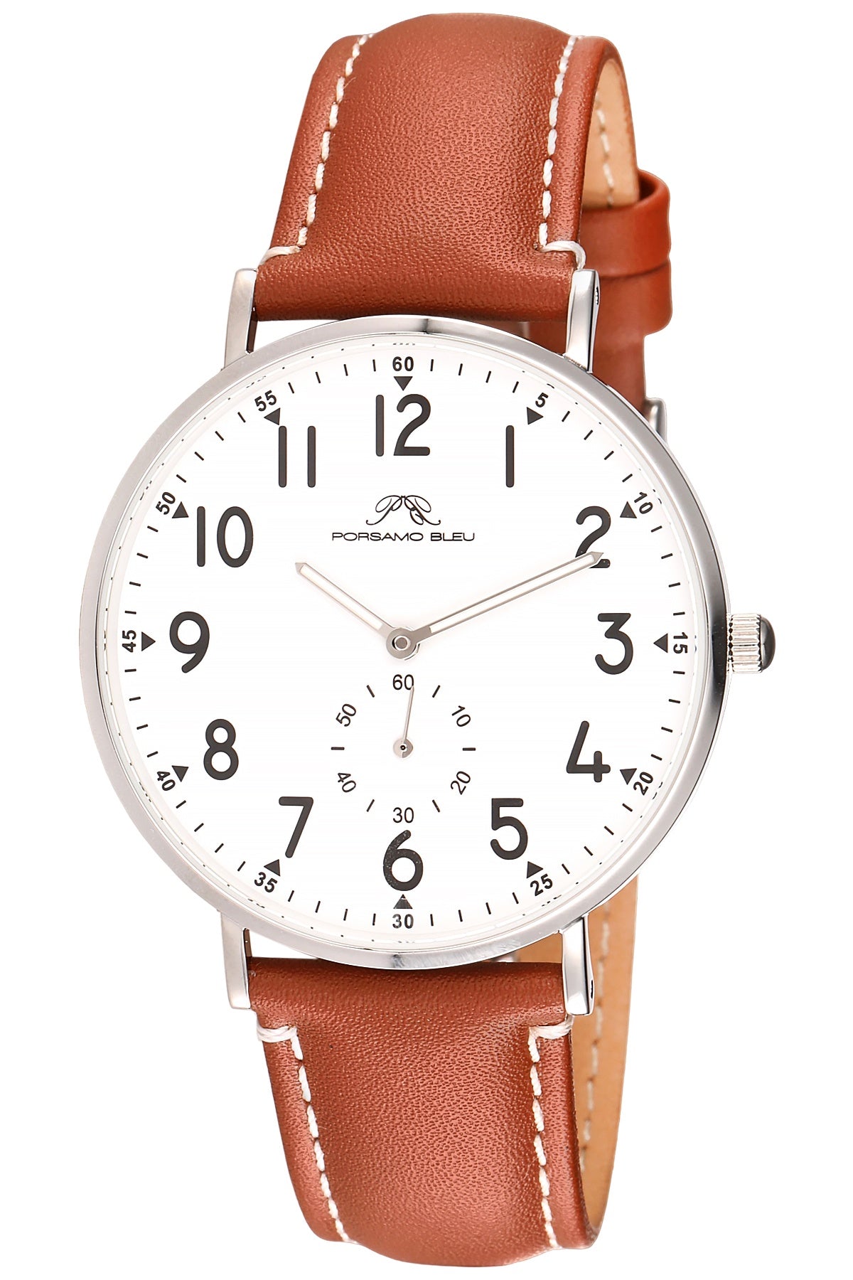 Porsamo Bleu Men's Rowan Genuine Leather Band Watch 1471CROL