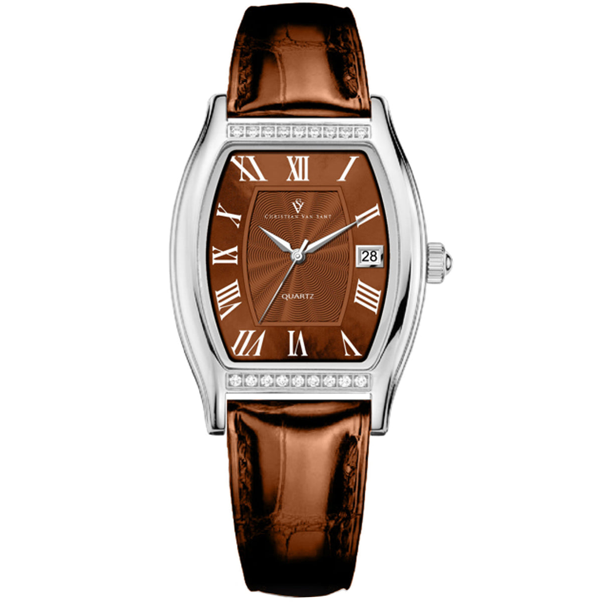 Christian Van Sant Women's Gemma Brown Square 34mm