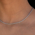 GLD Rope Necklace in White Gold - 2mm