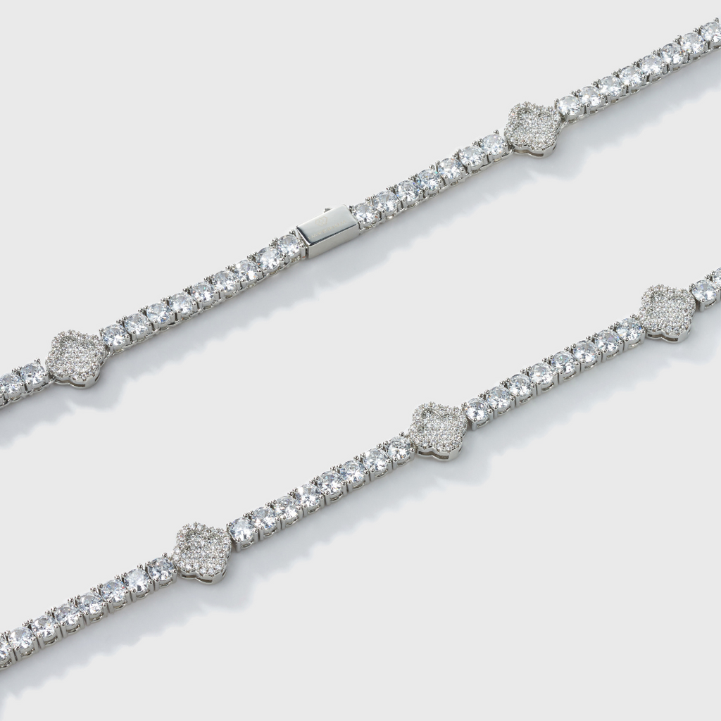 Clover Tennis Chain (Silver) - 4mm