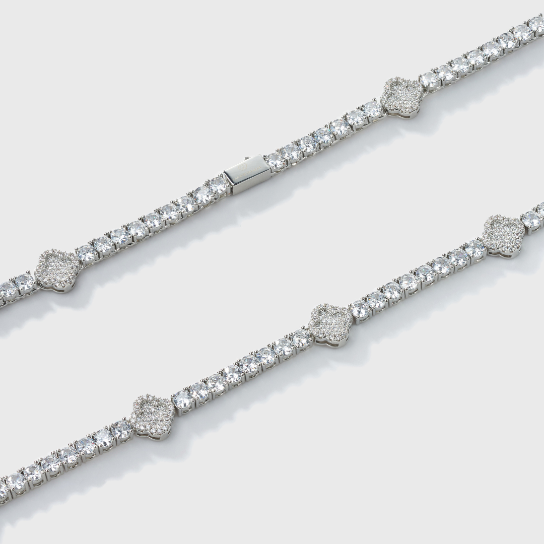 Clover Tennis Chain (Silver) - 4mm
