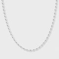 Women's Oval Bead Chain (Silver) - 2.5mm