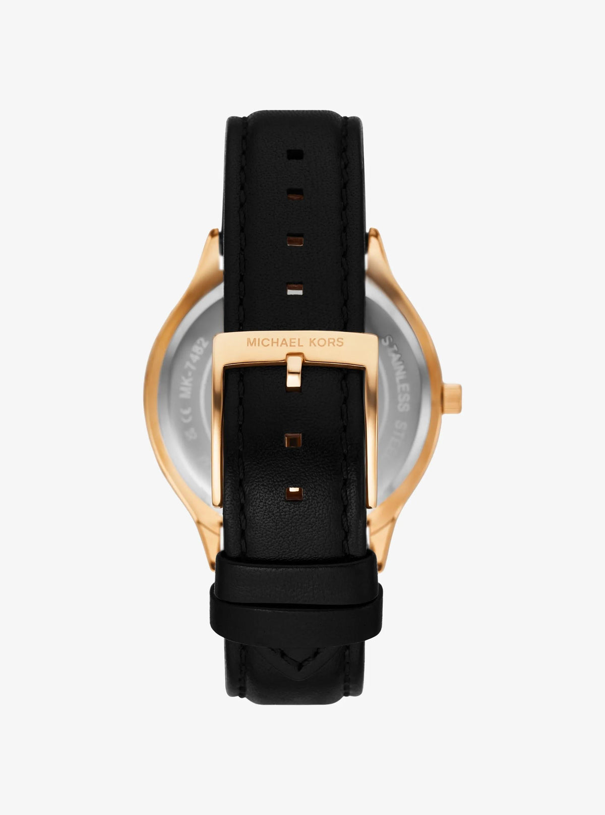 Slim Runway Gold-Tone and Leather Watch