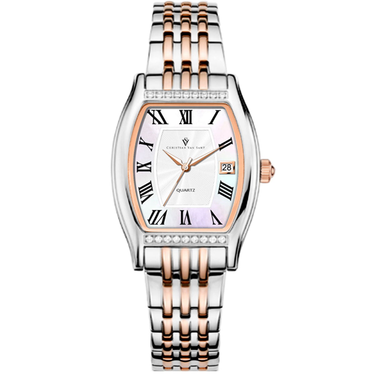 Christian Van Sant Women's Gemma White Square 34mm