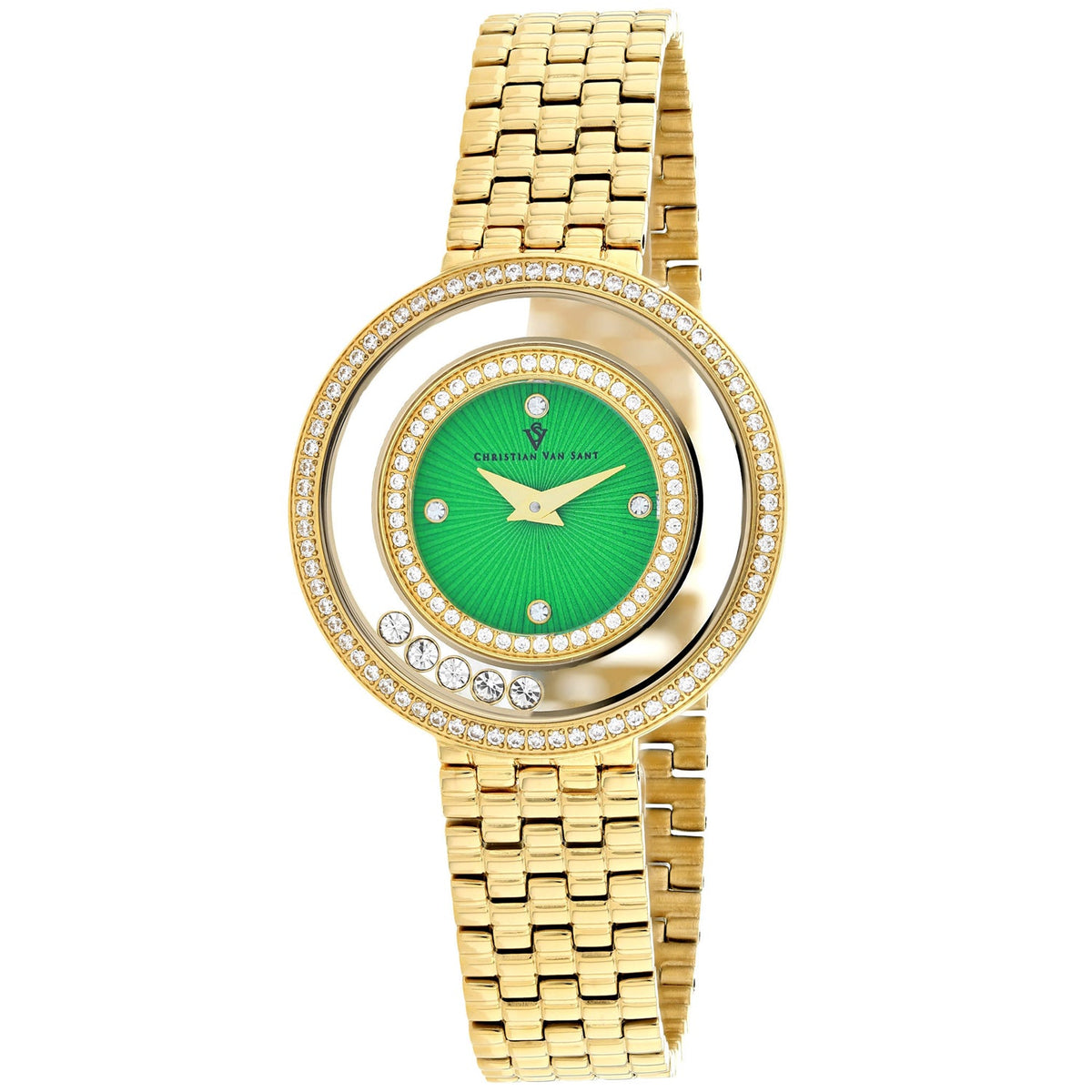 Christian Van Sant Women's Gracieuse Green Round 34mm