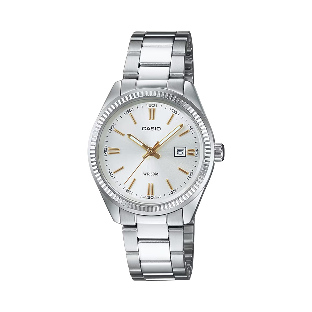 Casio Women’s Classic Silver Dial Stainless Steel Analog Watch - LTP-1302D-7A2V