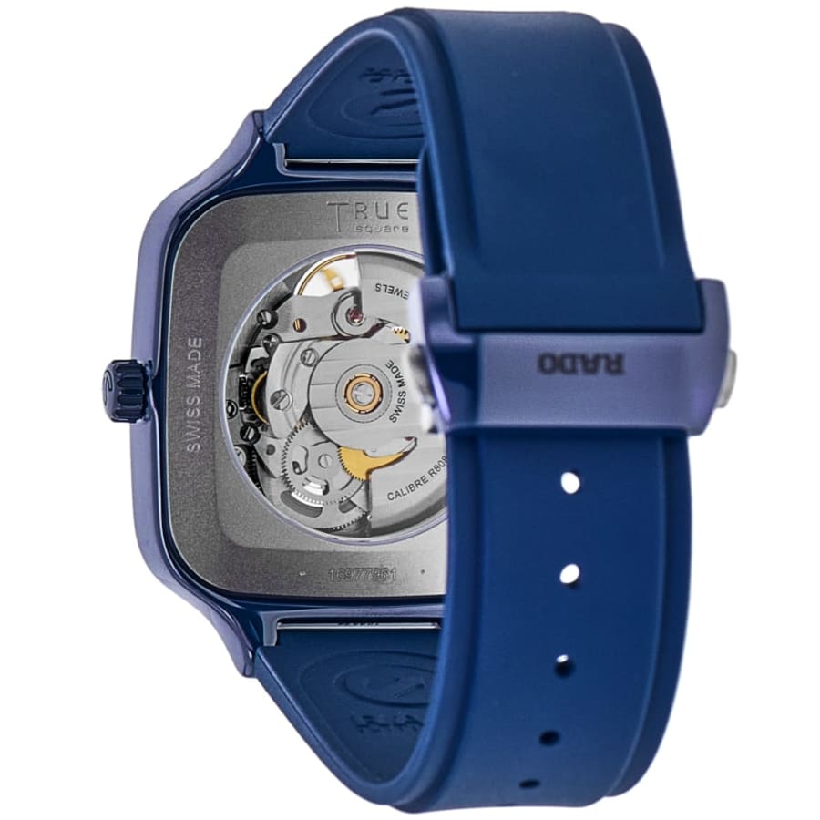 Rado True Square Automatic Skeleton Rhodium Rubber Strap Unisex Watch R27178205