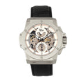 Commodus Automatic Skeleton Leather-Band Watch