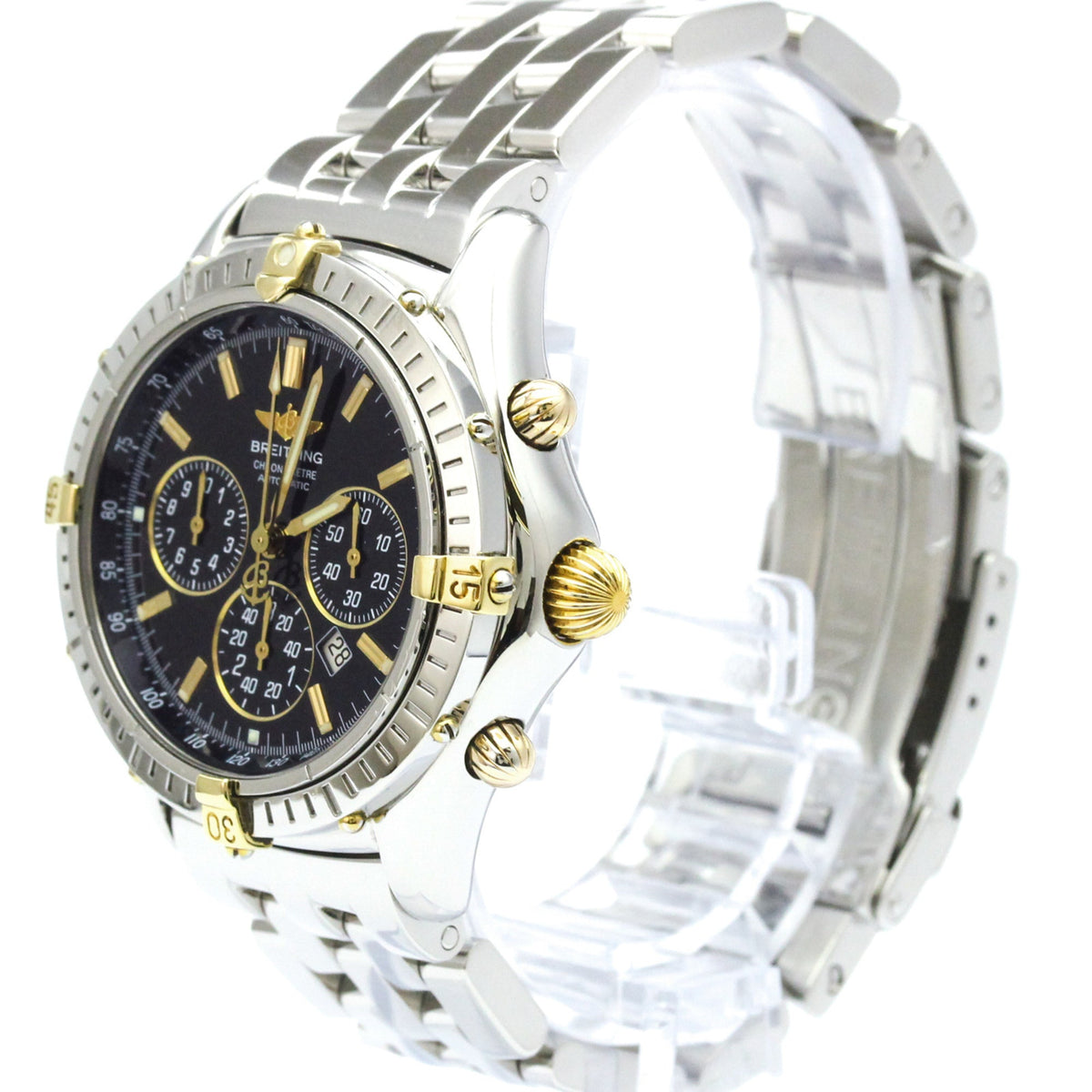 Breitling Windrider Shadow Flyback Chronograph Automatic Stainless Steel And yellow gold Watch (Pre-Owned)