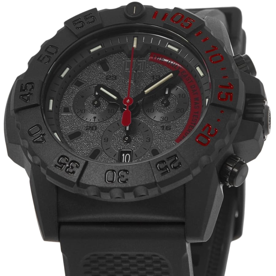 Luminox Navy Seal Chronograph Black Dial Black Rubber Strap Men's Watch XS.3581.EY