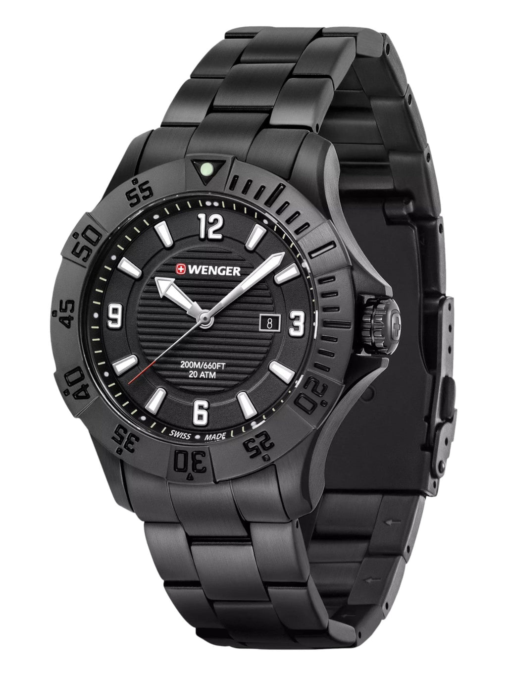 Wenger Swiss Army Men's 01.0641.135 Seaforce Black Dial Watch 43 mm