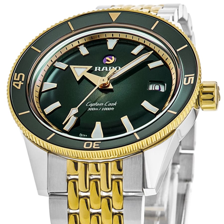 Rado Captain Cook Automatic 39mm Green Dial Two-Tone Stainless Steel Men's Watch R32225313