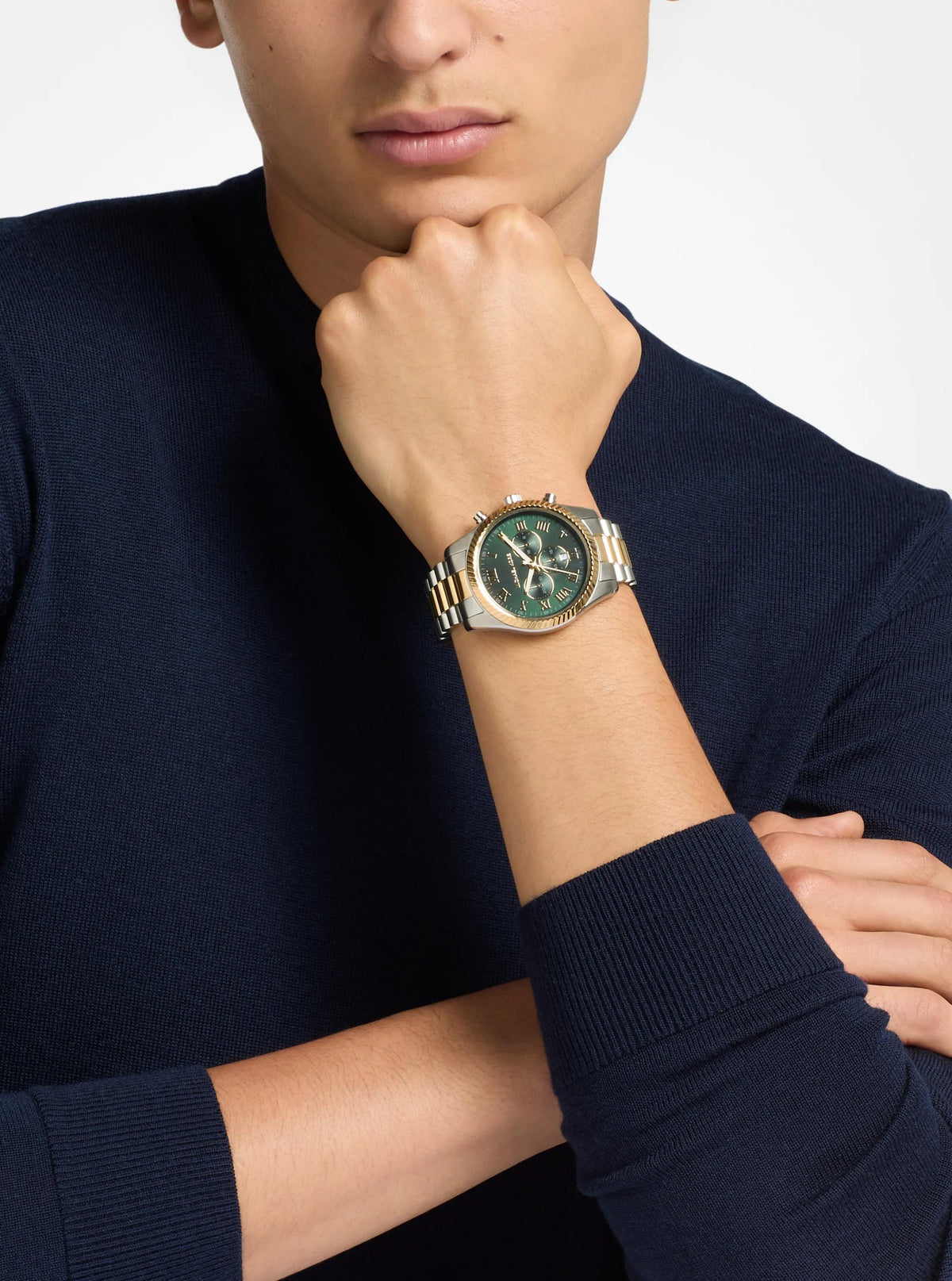Oversized Lexington Two-Tone Watch
