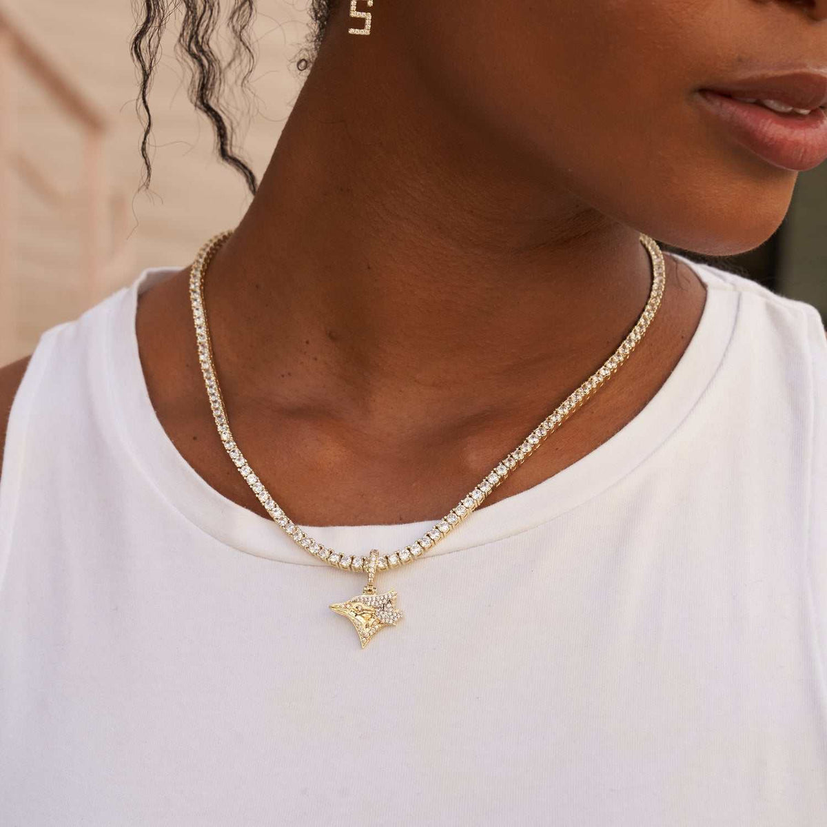 Toronto Blue Jays Micro Logo Pendant - Gold