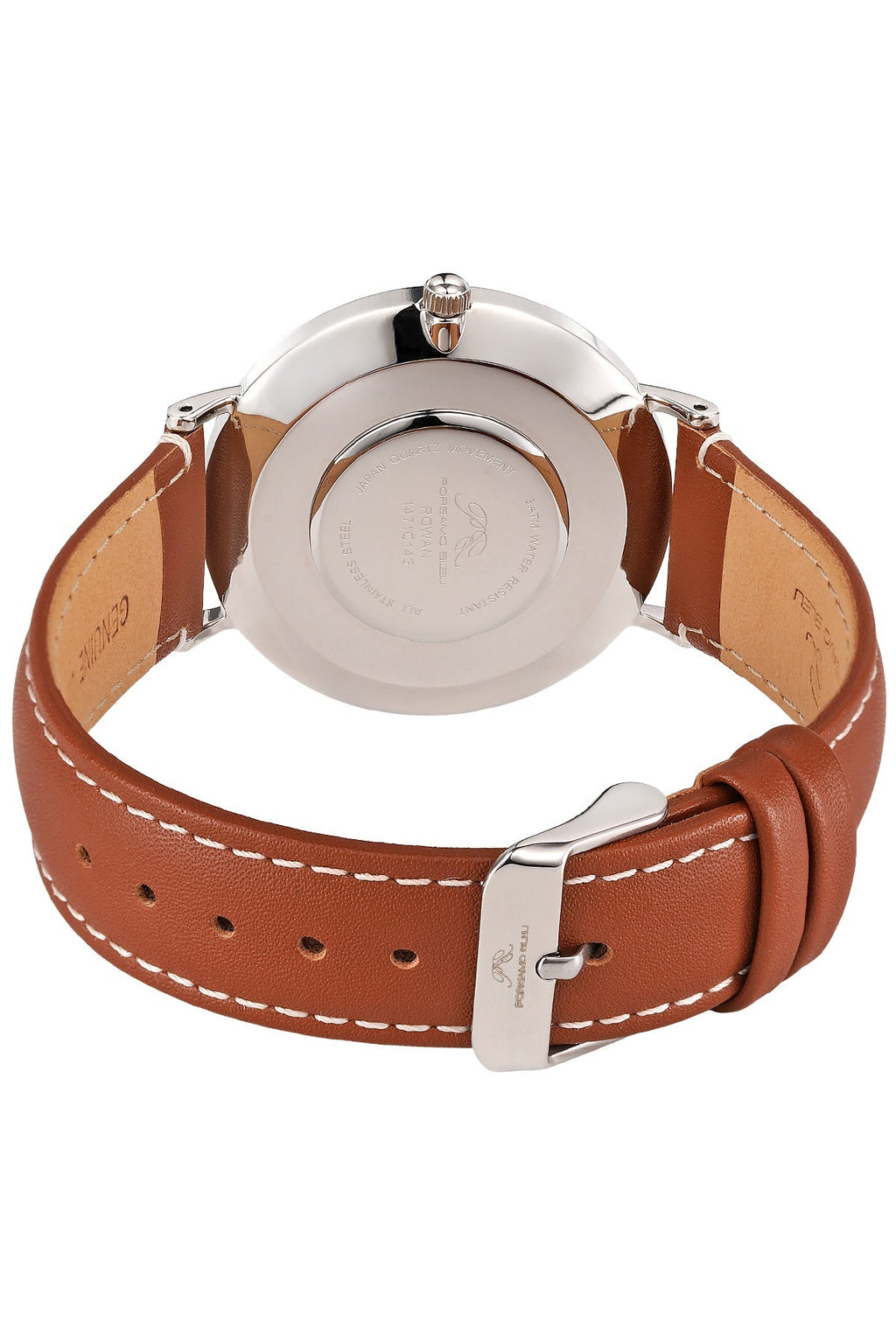 Porsamo Bleu Men's Rowan Genuine Leather Band Watch 1471CROL